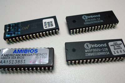 Photo of a few BIOS chips