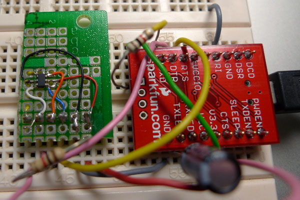 My ATtiny10 bitbang programmer setup