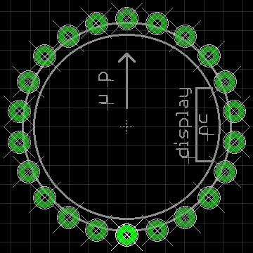 Footprint for tube, after circular layout