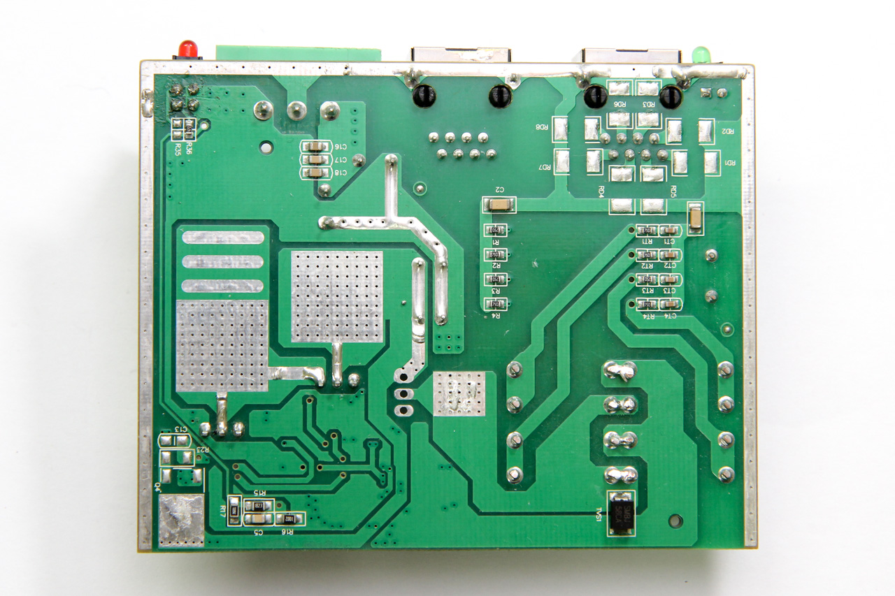 PCB, under side
